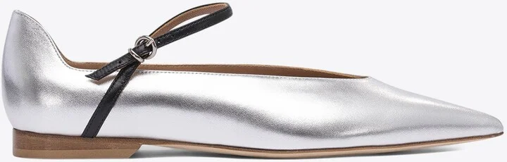 Théa Laminated Leather Ballet Flats