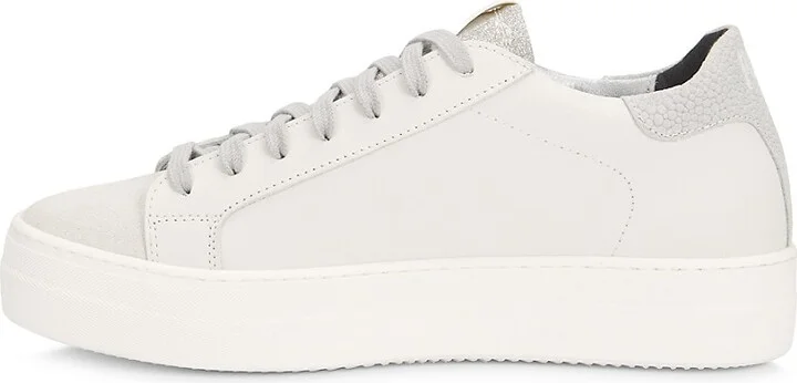 Thea Perforated Leather Platform Sneakers - Image 4