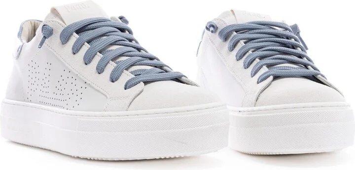 Thea White/ Dusty Blue Sneaker - Image 2