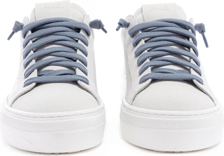 Thea White/ Dusty Blue Sneaker - Image 3
