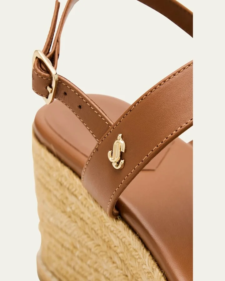 Theia 60 Leather Wedge Sandals - Image 4