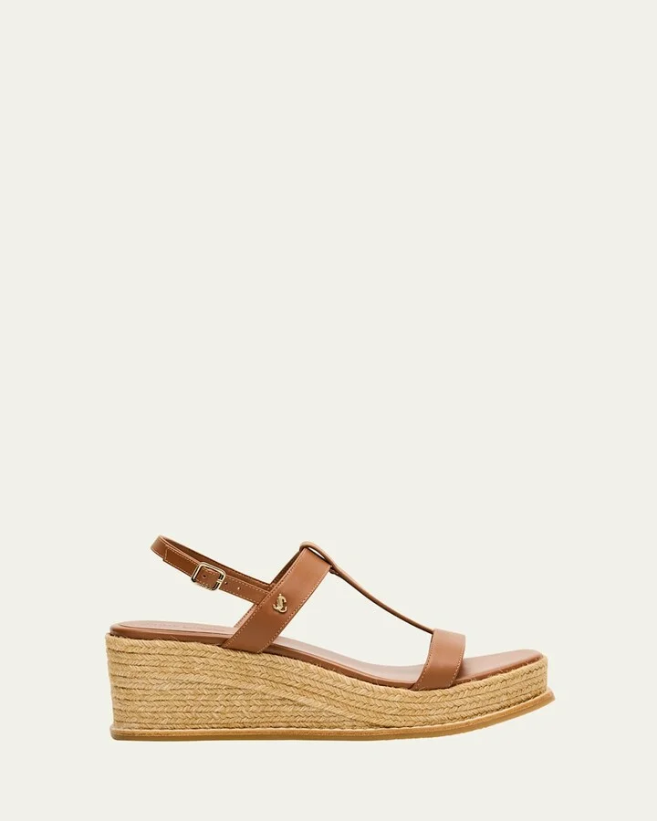 Theia 60 Leather Wedge Sandals
