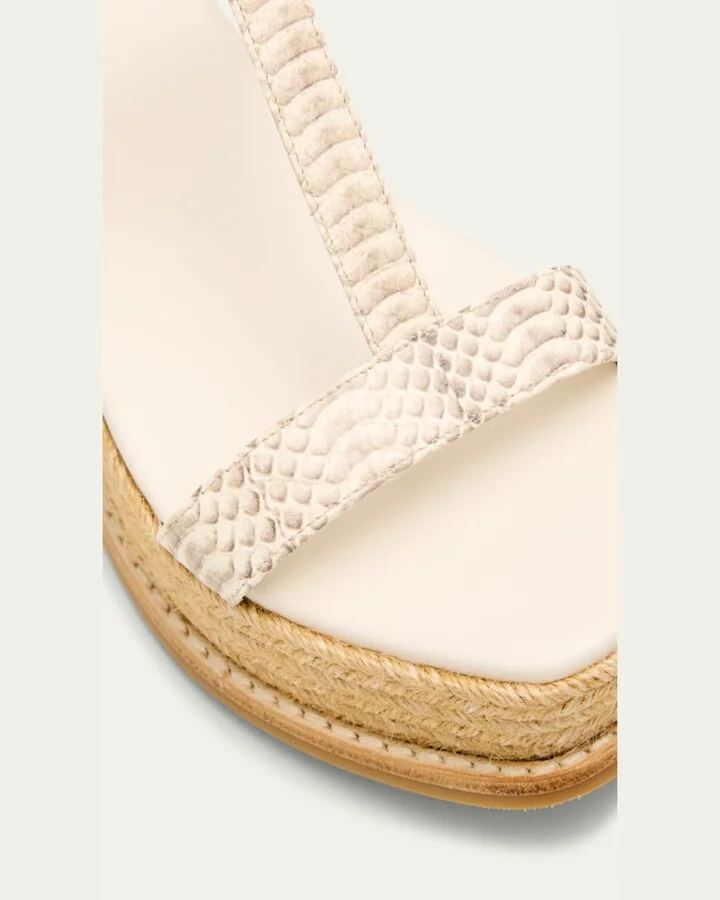 Theia 60 Snake-Printed Leather Wedge Sandals - Image 2