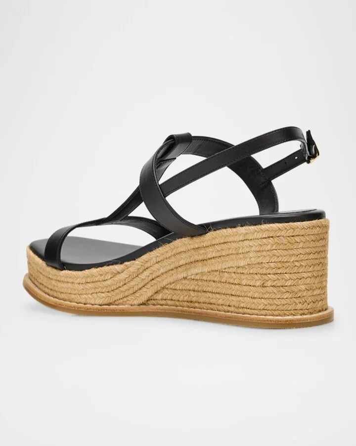 Theia 60 Vacchetta Wedge Sandals - Image 3