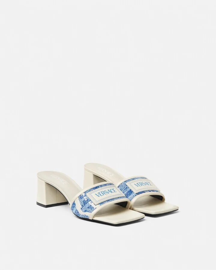 Theia Barocco Raffia Mules 55 mm - Image 3