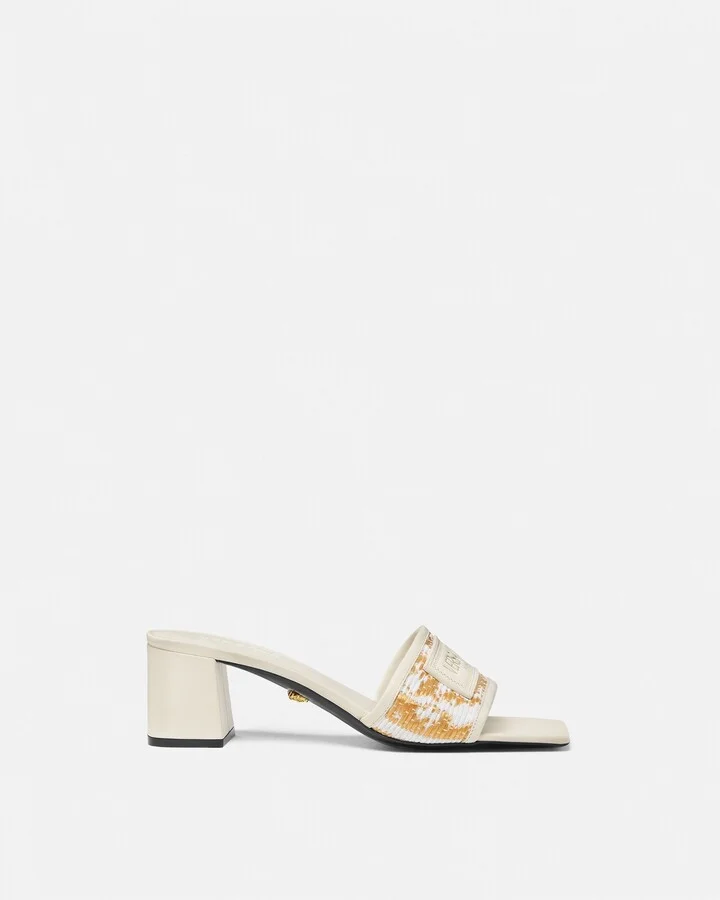 Theia Barocco Raffia Mules 55 mm
