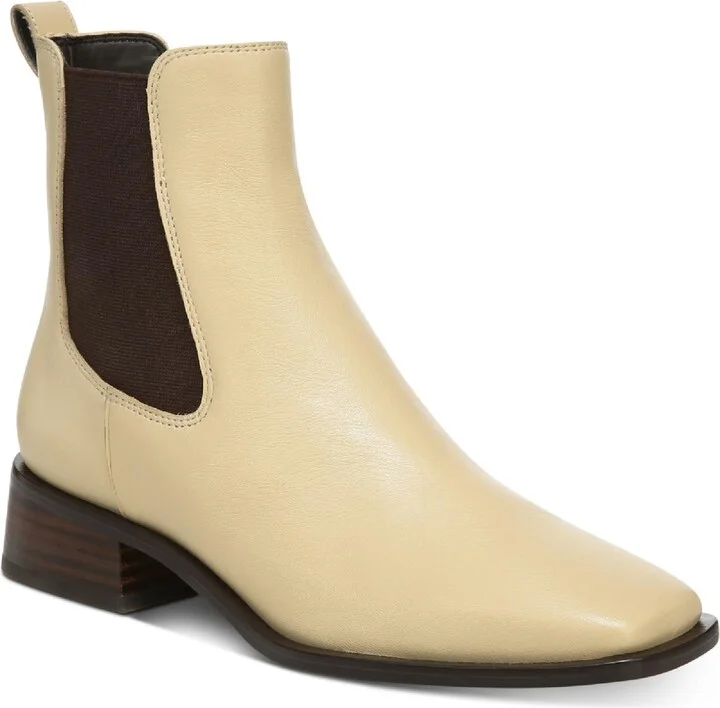 Thelma Womens Leather Square Toe Ankle Boots