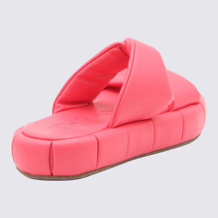 Themoirè Raspberry Faux Leather Phenix Flats - Image 2