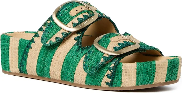 Green/ Natural Stripe