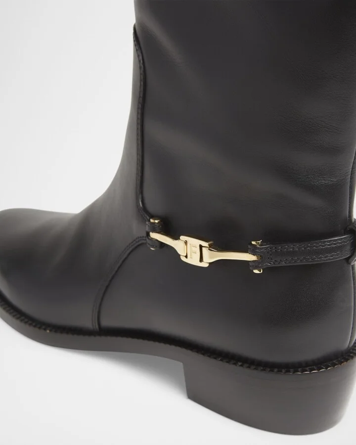 Therma Leather Metal-Strap Riding Boots - Image 2