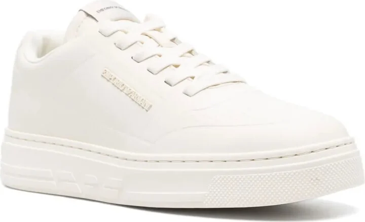 Thermoformed-Detail Leather Sneakers - Image 2