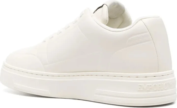 Thermoformed-Detail Leather Sneakers - Image 3