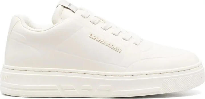 Thermoformed-Detail Leather Sneakers