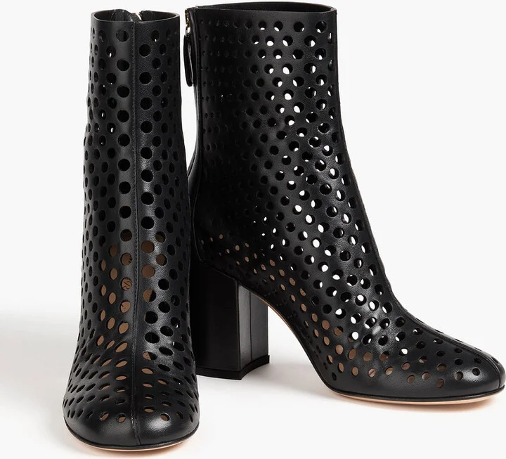 Thierry laser-cut leather ankle boots - Image 2