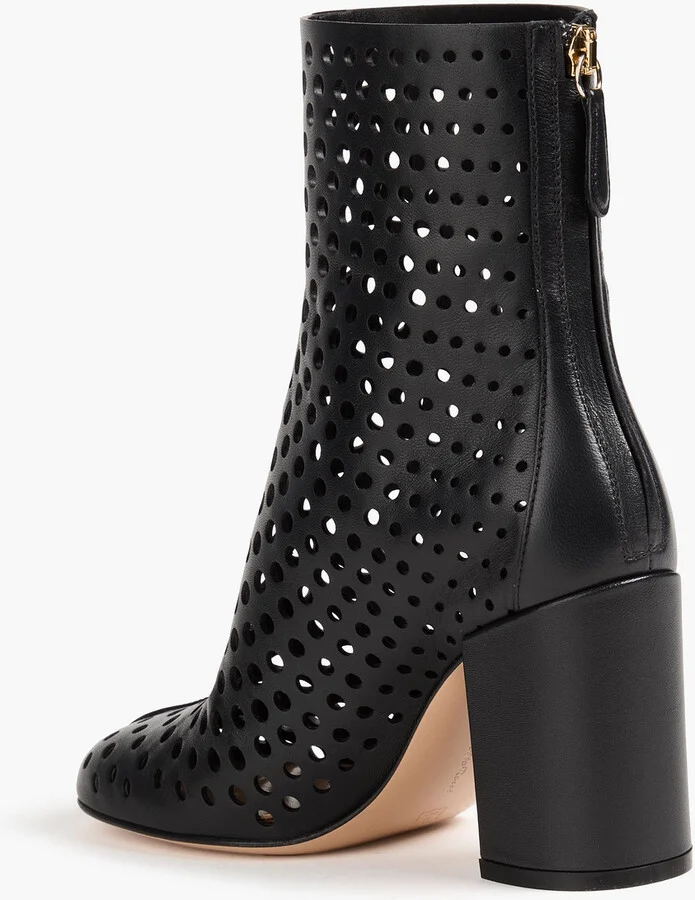 Thierry laser-cut leather ankle boots - Image 3