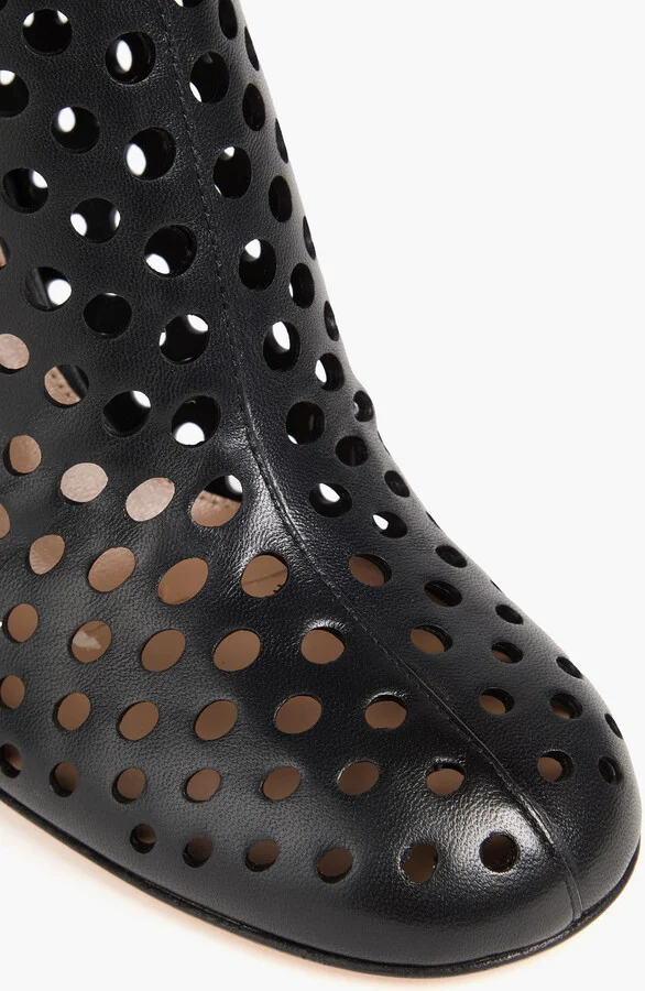 Thierry laser-cut leather ankle boots - Image 4