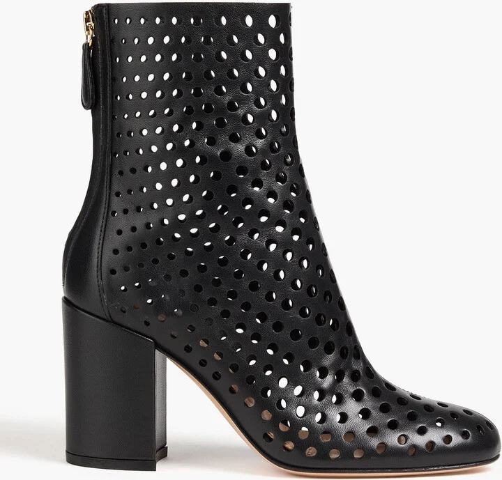 Thierry laser-cut leather ankle boots