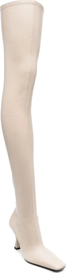 Thigh-High Calf Leather Boots - Image 2