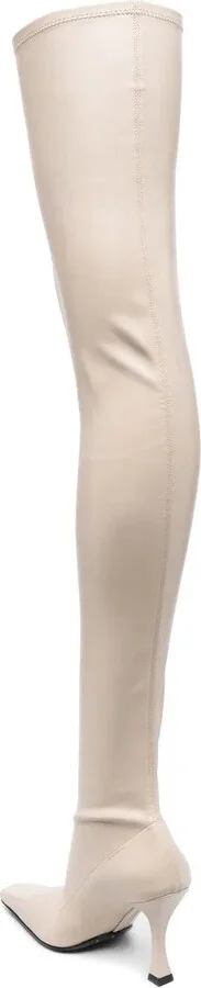 Thigh-High Calf Leather Boots - Image 3