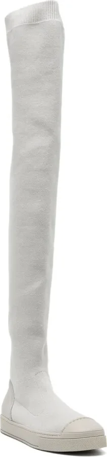 Thigh-High Canvas Boots - Image 2