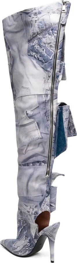 Thigh-High Cargo Boots - Image 3