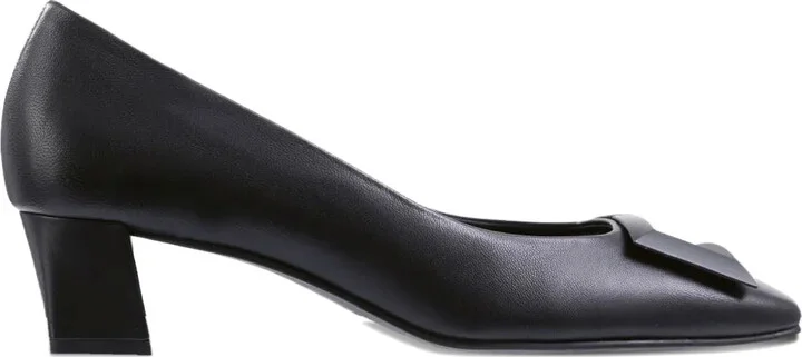 Thilda block-heeled bow-detail pumps