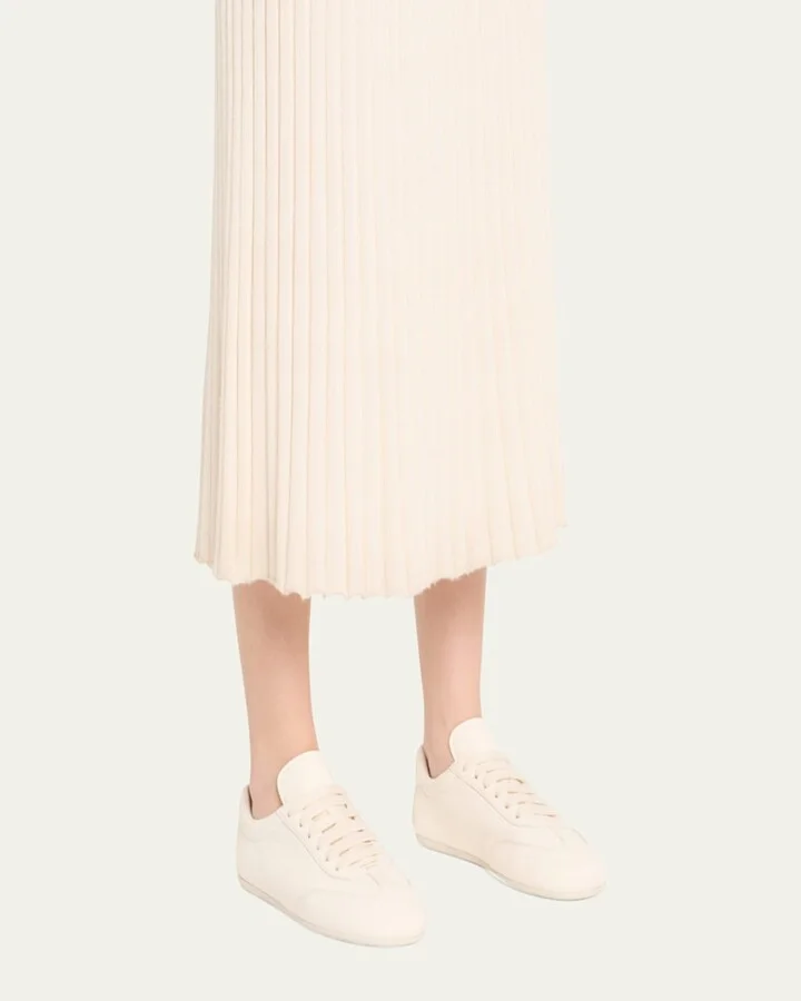 Thin Leather Low-Top Sneakers - Image 9