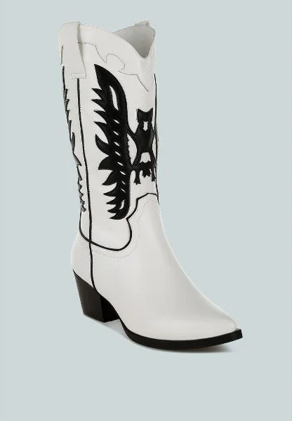 Thistle Winged Patchwork Cowboy Boots Women - Image 2
