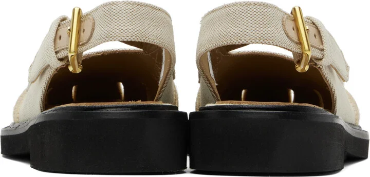 Thom Browne Beige Slingback Cutout Sandals - Image 2