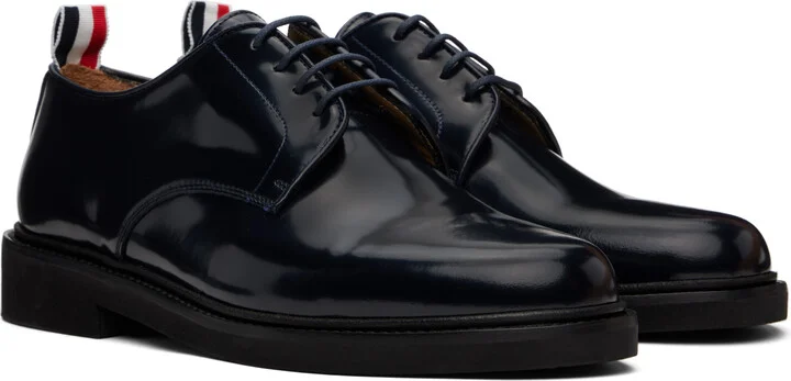 Thom Browne Black Calf Leather Uniform Derbys - Image 4