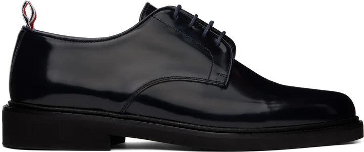 Thom Browne Black Calf Leather Uniform Derbys