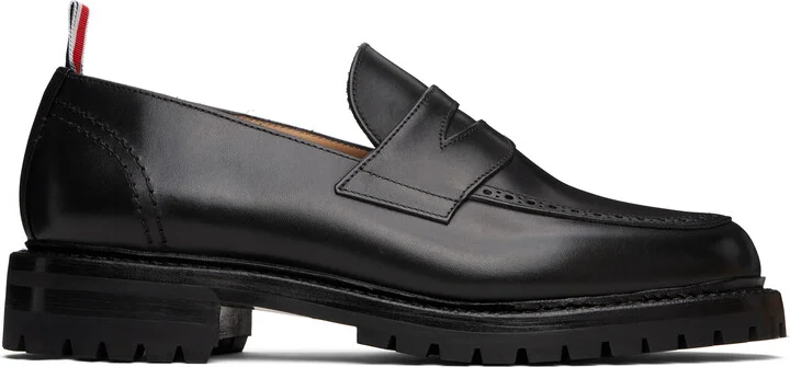 Thom Browne Black Classic Penny Loafers