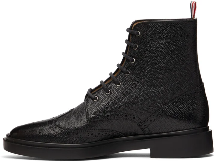 Thom Browne Black Classic Wingtip Boot - Image 3