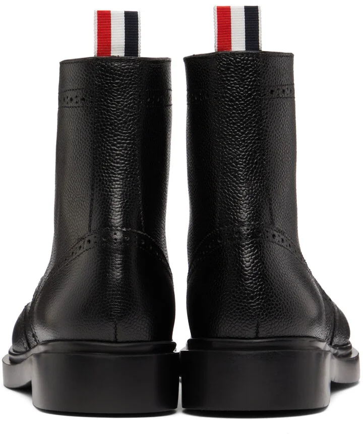 Thom Browne Black Classic Wingtip Boot - Image 4