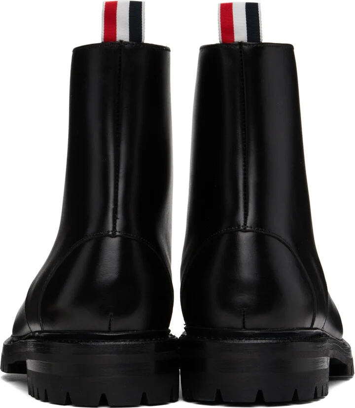 Thom Browne Black Commando Sole Apron Stitch Boots - Image 2