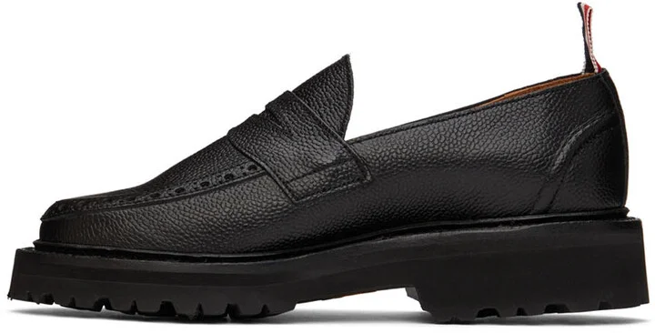 Thom Browne Black Commando Sole Penny Loafers - Image 3
