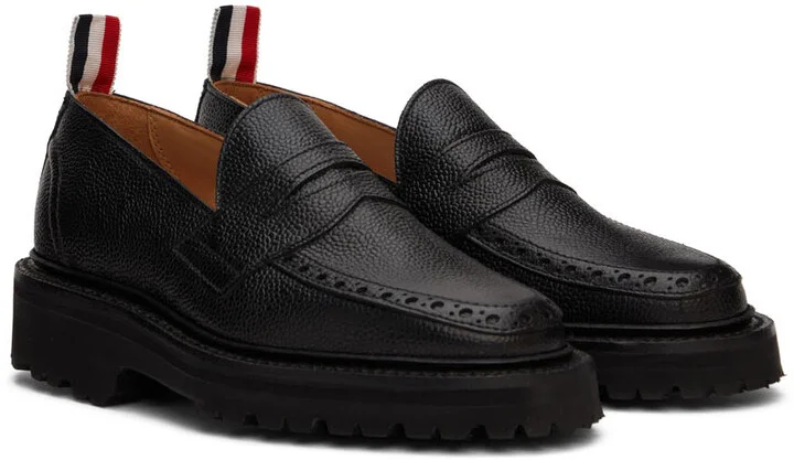 Thom Browne Black Commando Sole Penny Loafers - Image 4