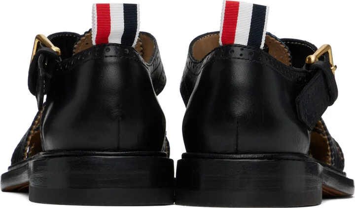 Thom Browne Black Fisherman Sandals - Image 2