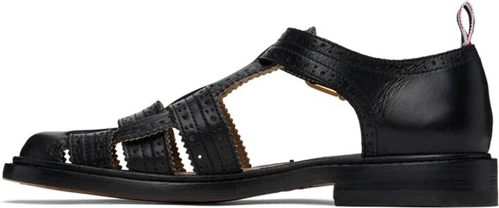 Thom Browne Black Fisherman Sandals - Image 3
