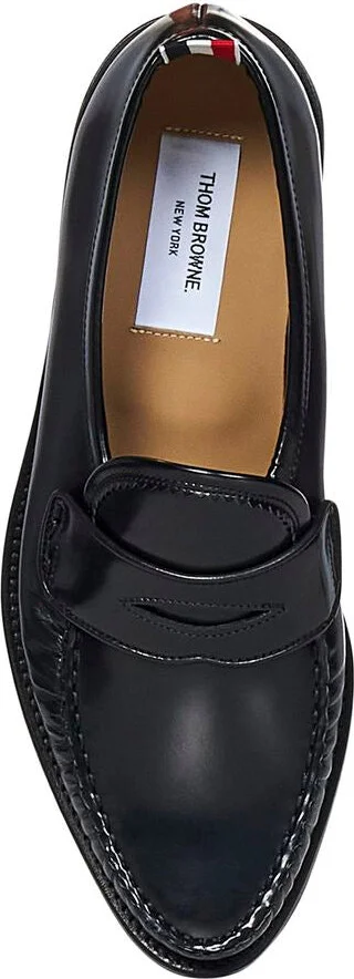 Thom Browne Black Leather Loafers - Image 3