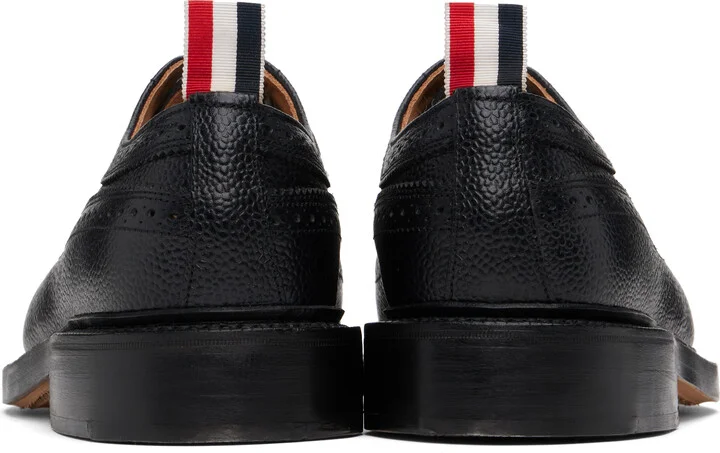 Thom Browne Black Leather Sole Longwing Derbys - Image 2