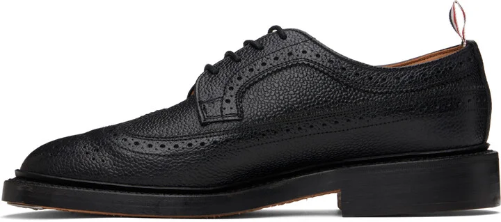 Thom Browne Black Leather Sole Longwing Derbys - Image 3
