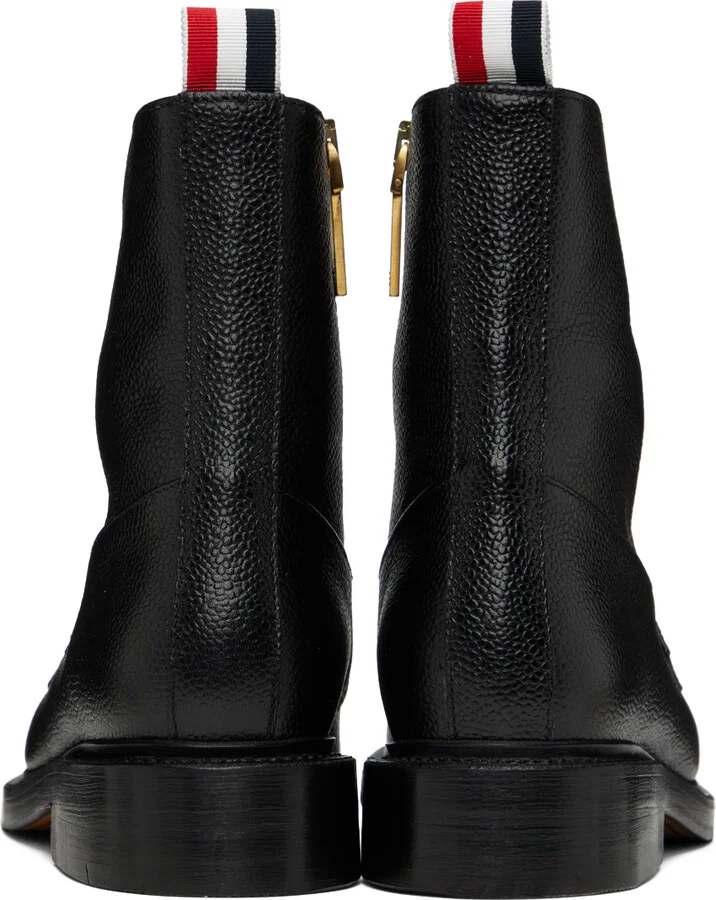 Thom Browne Black Penny Loafer Ankle Boots - Image 2