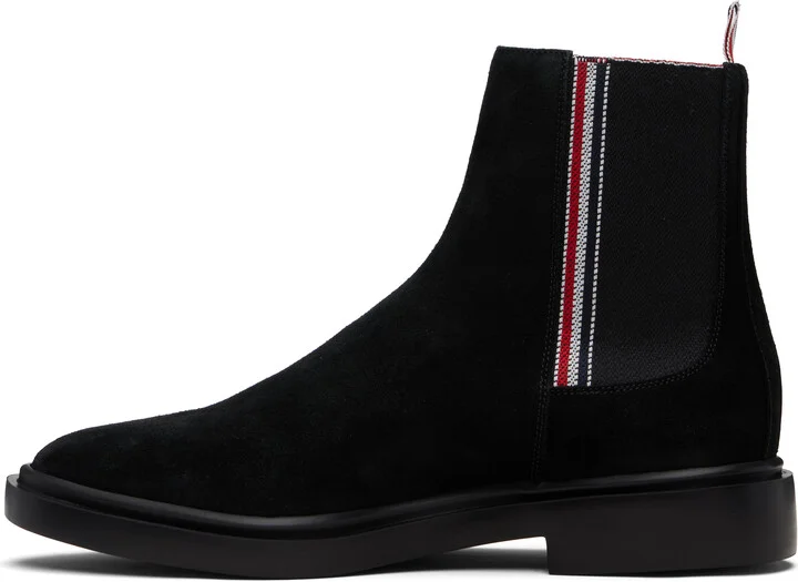 Thom Browne Black RWB Elastic Chelsea Boots - Image 3