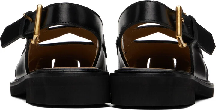 Thom Browne Black Slingback Cutout Sandals - Image 2