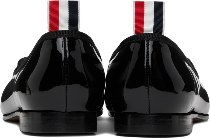 Thom Browne Black Soft Patent Opera Ballerina Flats - Image 2