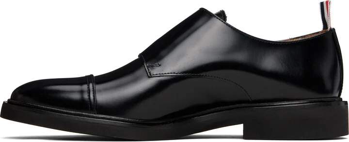 Thom Browne Black Soft Spazzolato Double Monkstraps - Image 3