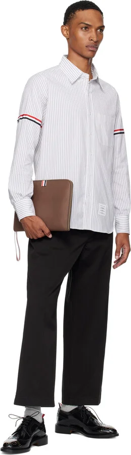 Thom Browne Black Spazzolato Leather Longwing Brogues - Image 5