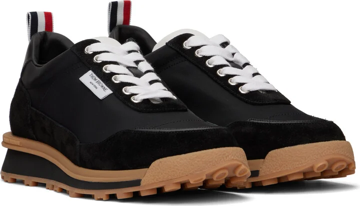 Thom Browne Black Tech Nylon Alumni Sneakers - Image 4