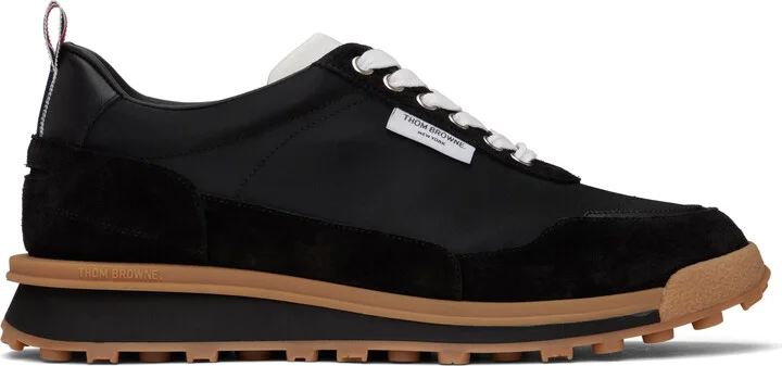 Thom Browne Black Tech Nylon Alumni Sneakers